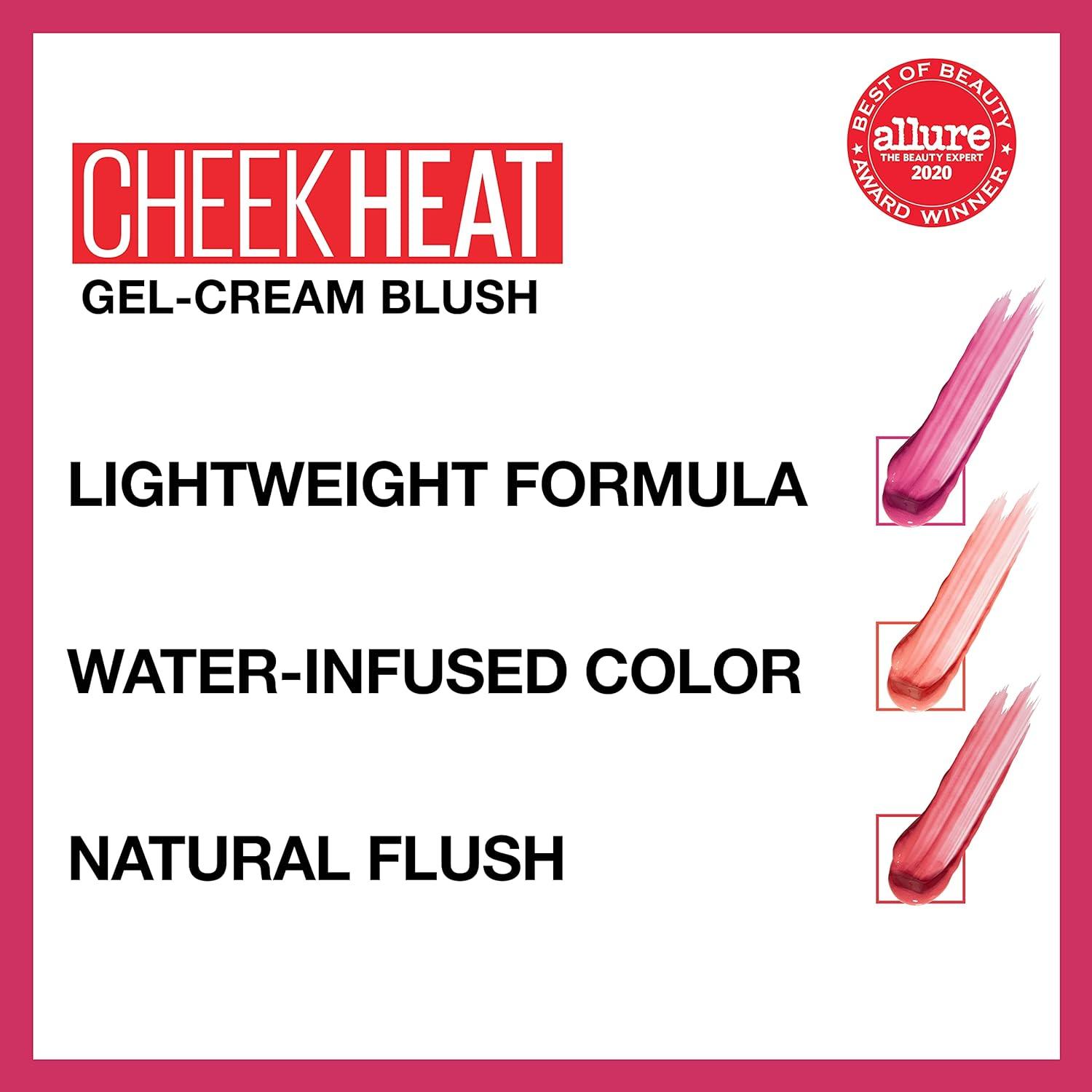imageMaybelline Cheek Heat GelCream Blush Makeup Lightweight Breathable Feel Sheer Flush Of Color NaturalLooking Dewy Finish OilFree Fuchsia Spark 1 Count10 PINK SCORCH