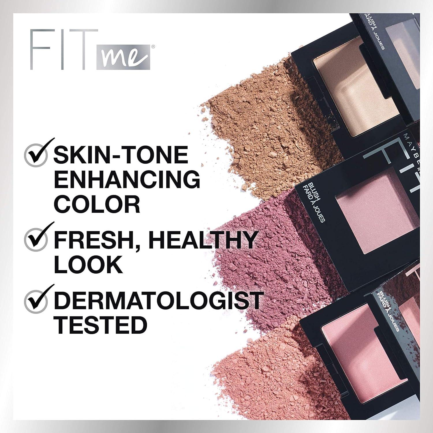 imageMaybelline Fit Me Loose Finishing Powder  Fit Me Blush Makeup Bundle Includes 1 Setting Powder in Medium and 1 Blush in MauveDARK  BERRY BLUSH BUNDLE