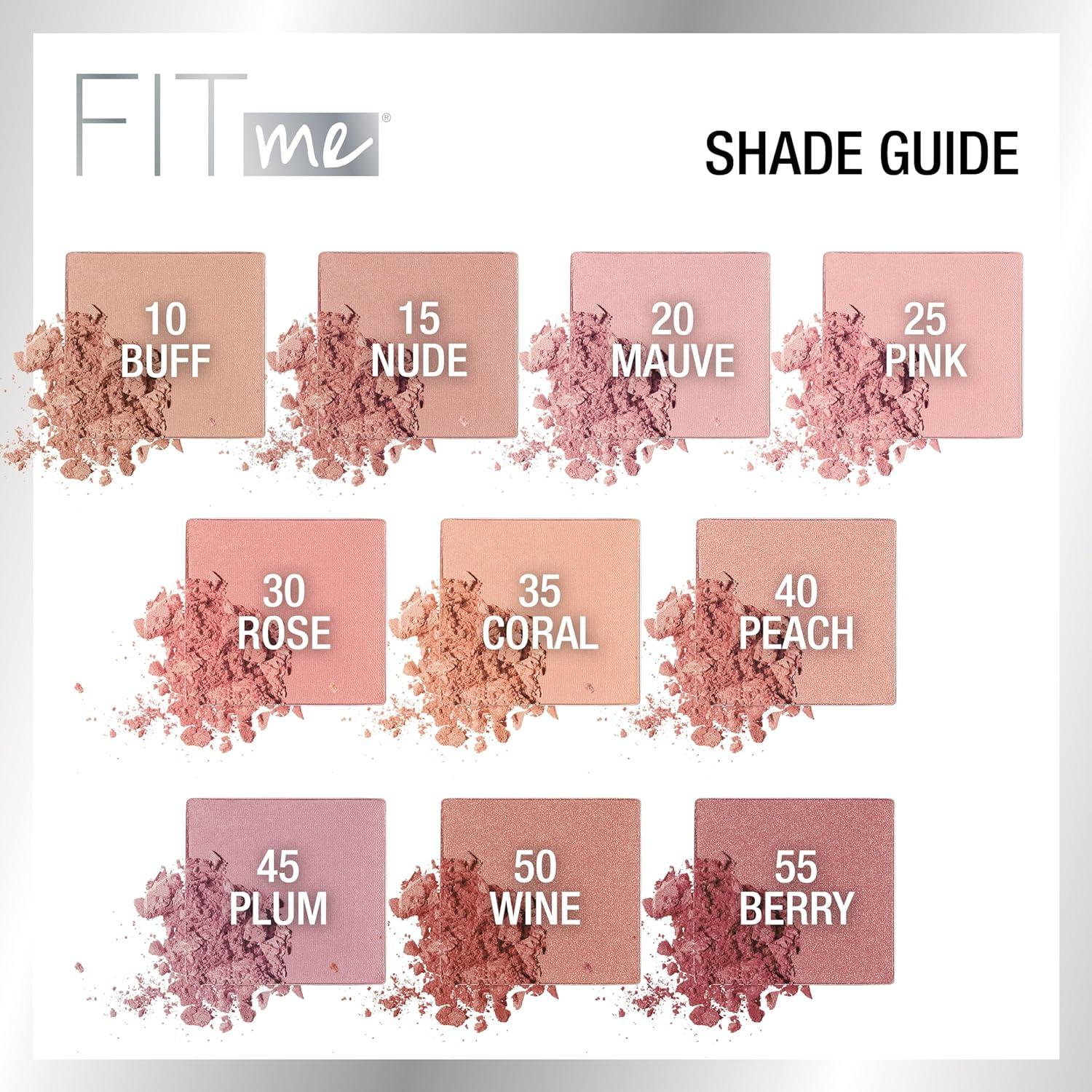 imageMaybelline Fit Me Loose Finishing Powder  Fit Me Blush Makeup Bundle Includes 1 Setting Powder in Medium and 1 Blush in MauveLIGHT  PINK BUNDLE
