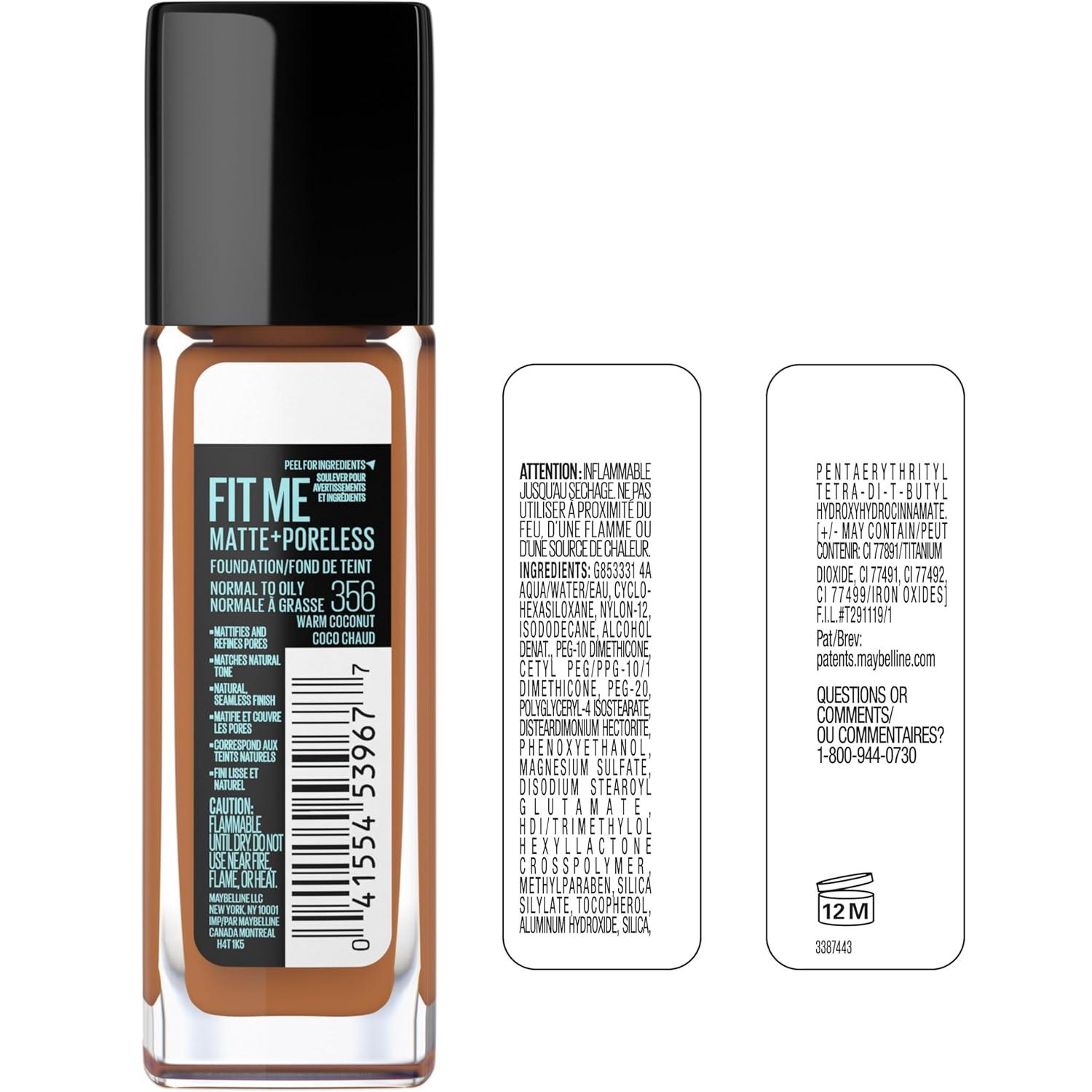 imageMaybelline Fit Me Matte  Poreless Liquid Foundation  Fit Me Mattifying Primer Makeup Bundle Includes 1 Foundation in Porcelain and 1 PrimerPRIMER  JAVA FOUNDATION BUNDLE