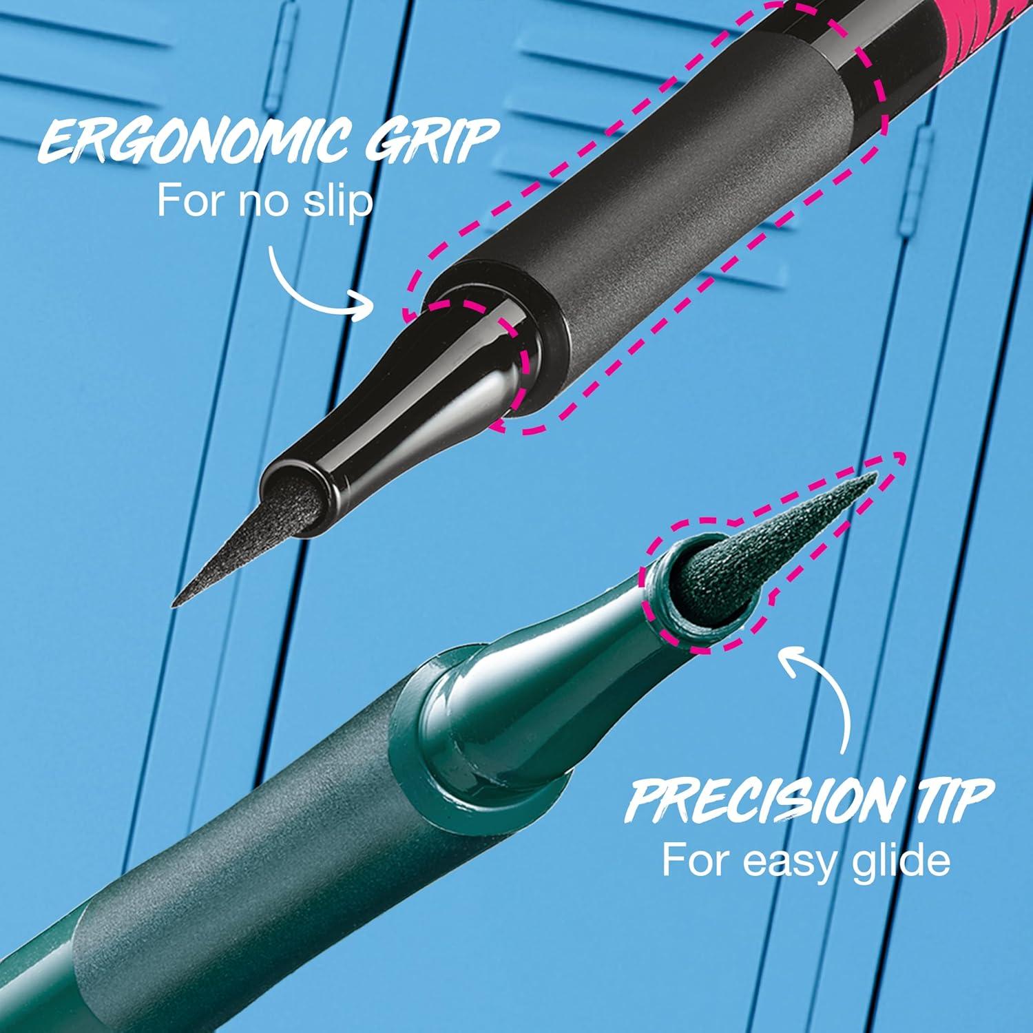 imageMaybelline Full N Soft Waterproof Mascara  Eyestudio Master Precise All Day Waterproof Liquid Eyeliner Makeup Bundle Includes 1 Mascara in Very Black and 1 Eyeliner in BlackVERY BLACK  BLACK LINER BUNDLE