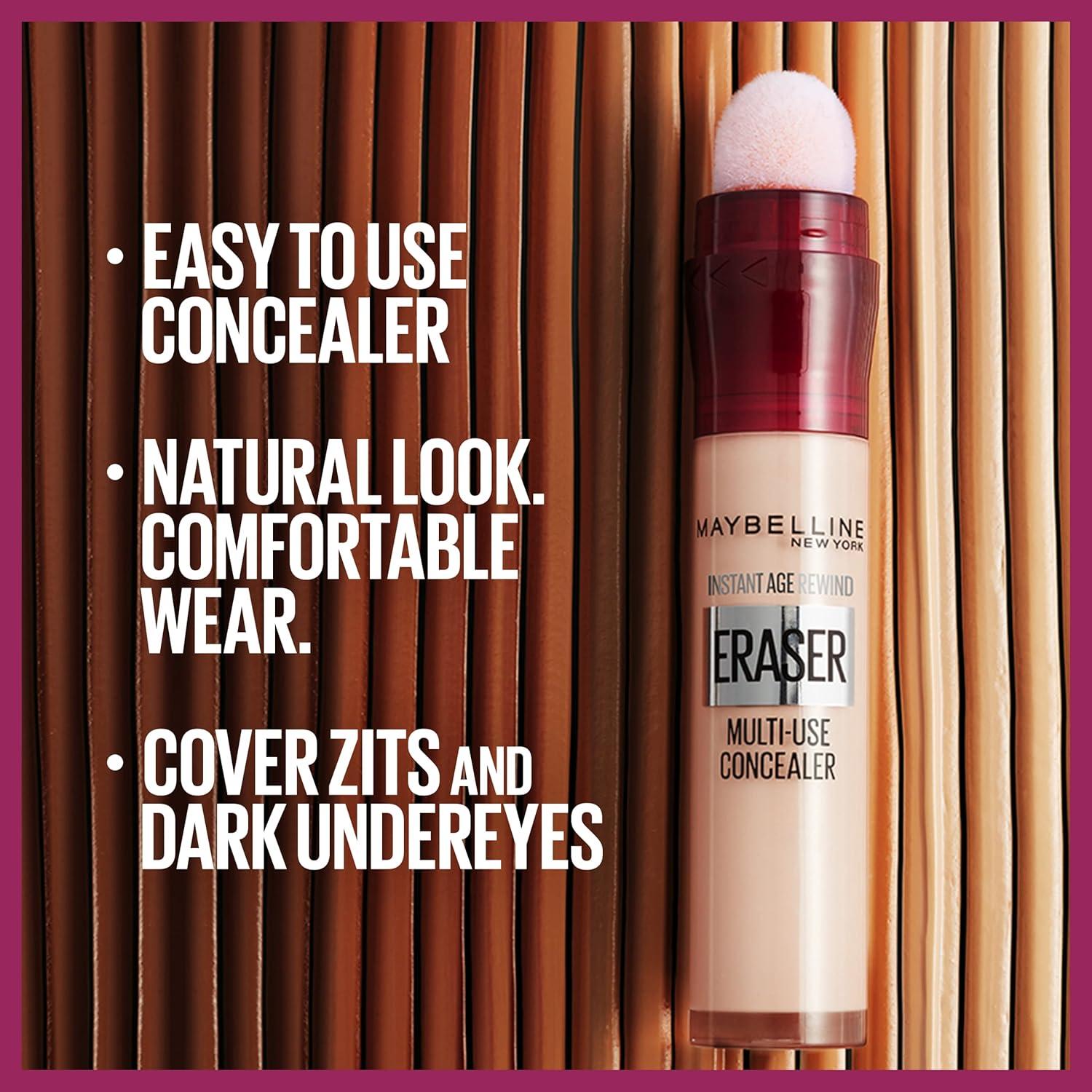imageMaybelline Lash Sensational Sky High Washable Mascara Cosmic Black  Instant Age Rewind Eraser Dark Circles Treatment MultiUse Concealer 160 Lifter Gloss Pearl Silver Pearl Clear BundleMASCARA  CONCEALER  LIP GLOSS BUNDLE