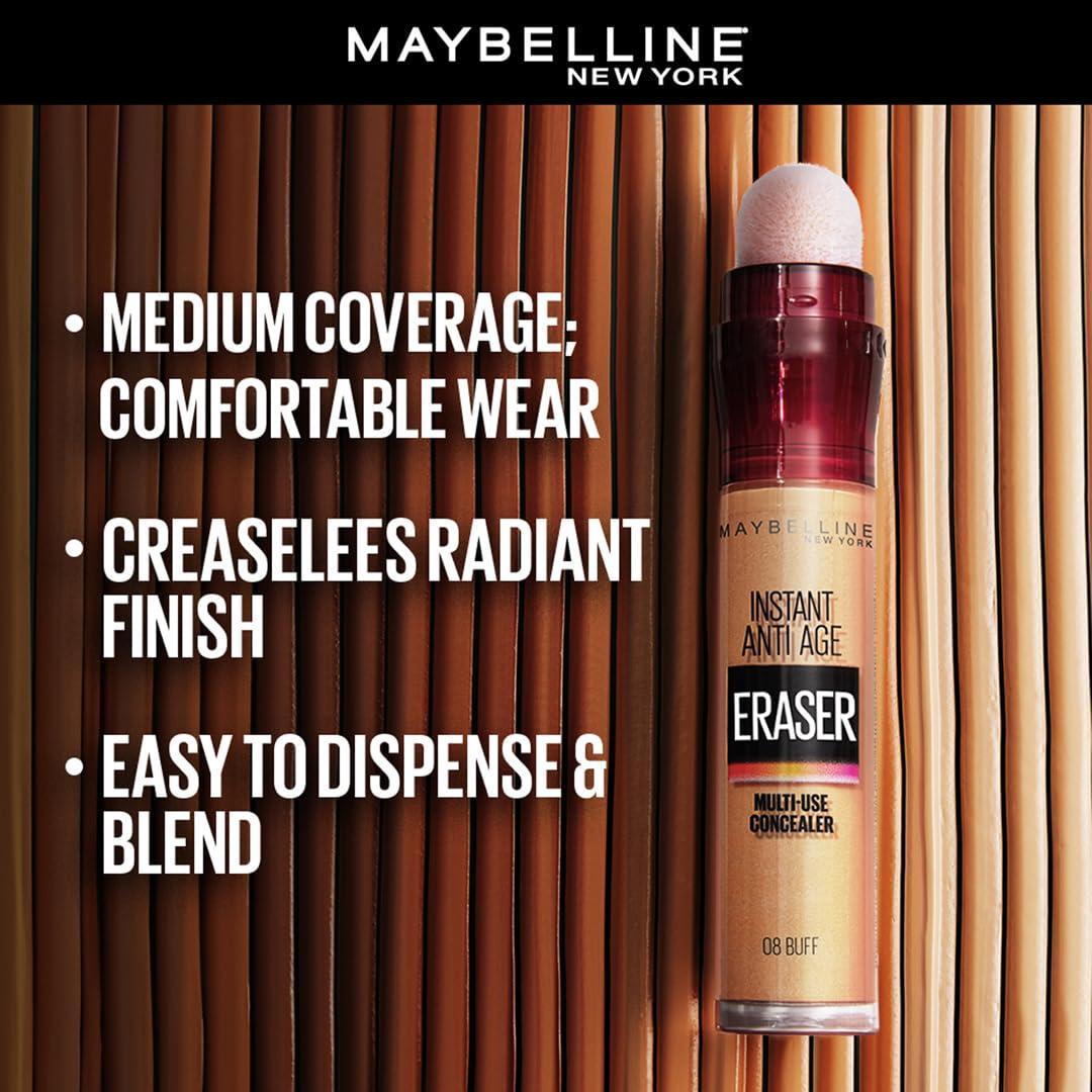 imageMaybelline Lash Sensational Sky High Washable Mascara Cosmic Black  Instant Age Rewind Eraser Dark Circles Treatment MultiUse Concealer 160 Lifter Gloss Pearl Silver Pearl Clear Bundle120