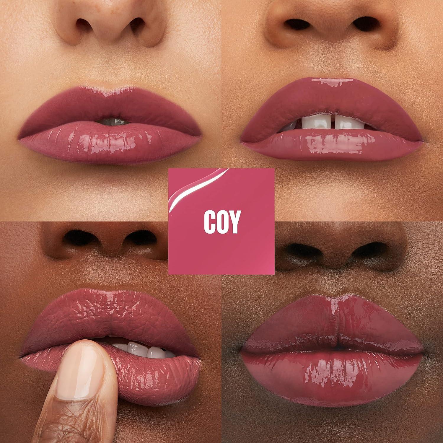 imageMaybelline Super Stay Vinyl Ink Liquid Lipstick Makeup Bundle Lipstick Set Includes 1 Rose Mauve Nude Lipstick in Coy and 1 Mauve Nude Lipstick in WittyCOY  WITTY BUNDLE