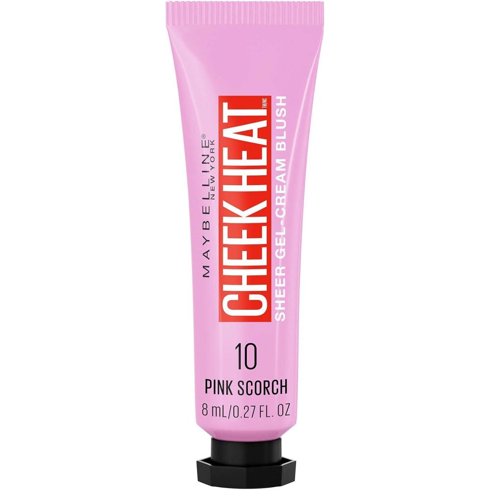 imageMaybelline Cheek Heat GelCream Blush Makeup Lightweight Breathable Feel Sheer Flush Of Color NaturalLooking Dewy Finish OilFree Fuchsia Spark 1 Count10 PINK SCORCH