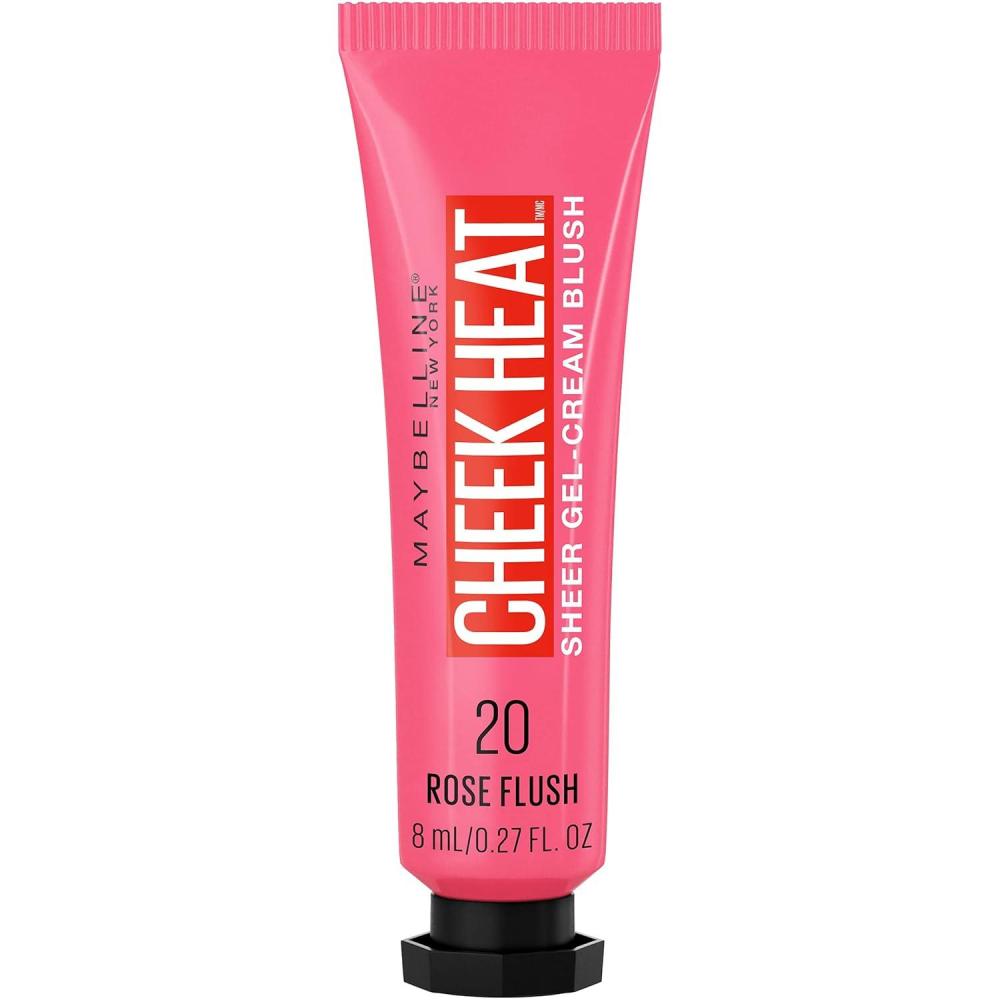 imageMaybelline Cheek Heat GelCream Blush Makeup Lightweight Breathable Feel Sheer Flush Of Color NaturalLooking Dewy Finish OilFree Fuchsia Spark 1 Count20 ROSE FLUSH