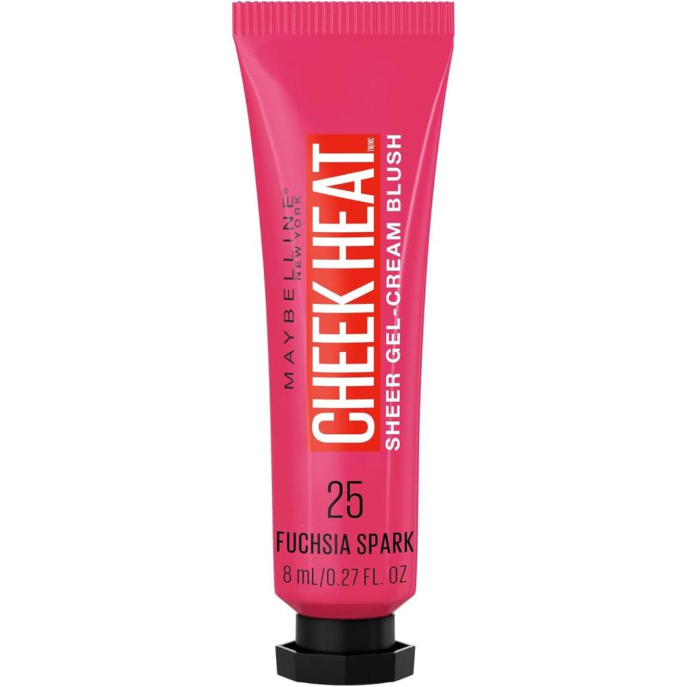 imageMaybelline Cheek Heat GelCream Blush Makeup Lightweight Breathable Feel Sheer Flush Of Color NaturalLooking Dewy Finish OilFree Fuchsia Spark 1 Count25 FUCHSIA SPARK