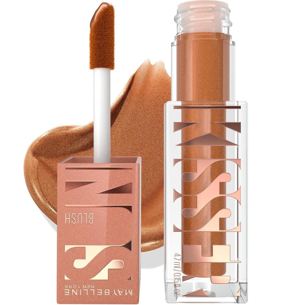 imageMaybelline Sunkisser MultiUse Liquid Blush and Bronzer Blendable Longwear Glowy Make Up Uptown Glow 1 CountElectric Bronze