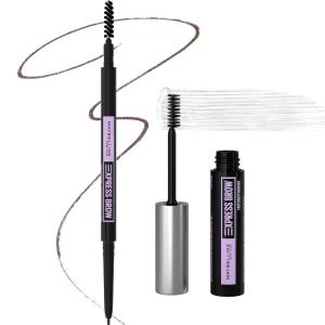 imageMaybelline Brow Ultra Slim Defining Brow Pencil  Brow Fast Sculpt Brow Gel Makeup Bundle Includes 1 Blonde Eyebrow Pencil and 1 Clear Eyebrow GelDEEP BROWN  CLEAR FAST SCULPT BUNDLE
