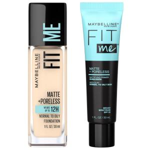imageMaybelline Fit Me Matte  Poreless Liquid Foundation  Fit Me Mattifying Primer Makeup Bundle Includes 1 Foundation in Porcelain and 1 PrimerPRIMER  PORCELAIN FOUNDATION BUNDLE
