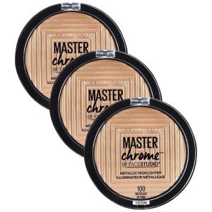 imageMaybelline New York Facestudio Master Chrome Metallic Highlighter Makeup Molten Rose Gold 024 ozMolten Gold