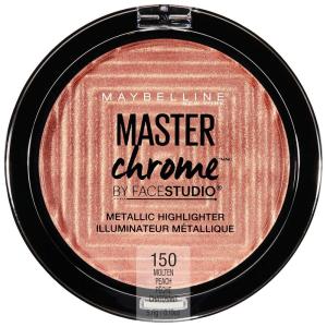 imageMaybelline New York Facestudio Master Chrome Metallic Highlighter Makeup Molten Rose Gold 024 ozMolten Peach