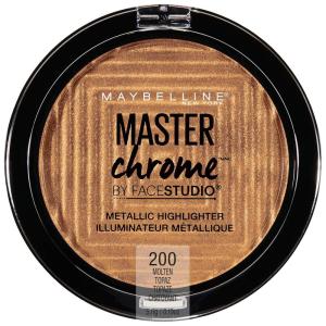 imageMaybelline New York Facestudio Master Chrome Metallic Highlighter Makeup Molten Rose Gold 024 ozMolten Topaz