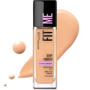 imageMaybelline Fit Me Dewy  Smooth Liquid Foundation Makeup Warm Nude 1 Count Packaging May Vary225 MEDIUM BUFF