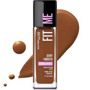 imageMaybelline Fit Me Dewy  Smooth Liquid Foundation Makeup Warm Nude 1 Count Packaging May Vary375 JAVA