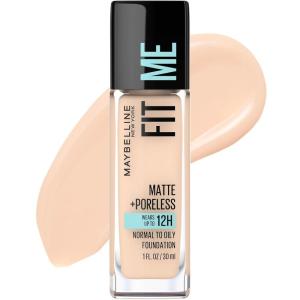 imageMaybelline Fit Me Matte  Poreless Liquid OilFree Foundation Makeup Sun Beige 1 Count Packaging May Vary112 NATURAL IVORY