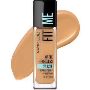 imageMaybelline Fit Me Matte  Poreless Liquid OilFree Foundation Makeup Sun Beige 1 Count Packaging May Vary332 GOLDEN CARAMEL