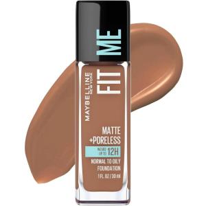imageMaybelline Fit Me Matte  Poreless Liquid OilFree Foundation Makeup Sun Beige 1 Count Packaging May Vary358 LATTE