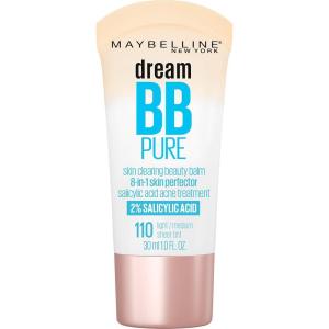 imageMaybelline Dream Pure Skin Clearing BB Cream 8in1 Skin Perfecting Beauty Balm With 2 Salicylic Acid Sheer Tint Coverage OilFree LightMedium 1 Count110 LIGHTMEDIUM