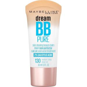imageMaybelline Dream Pure Skin Clearing BB Cream 8in1 Skin Perfecting Beauty Balm With 2 Salicylic Acid Sheer Tint Coverage OilFree LightMedium 1 Count130 MEDIUMDEEP