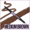 imageMaybelline Express Brow 2In1 Pencil and Powder Eyebrow Makeup Deep Brown 1 Count257 Medium Brown