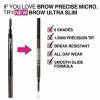 imageMaybelline Express Brow Ultra Slim Eyebrow Makeup Brow Pencil with Precision Tip and Spoolie for Defined Eyebrows Black Brown 1 CountWarm Brown