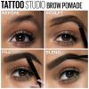 imageMaybelline TattooStudio Brow Pomade Long Lasting Buildable Eyebrow Makeup Ash Brown 1 Count374 SOFT BROWN