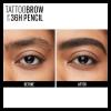 imageMaybelline TattooStudio Waterproof Eyebrow Pencil Sharpenable Longwear Long Lasting Pigmented Eyebrow Pencil for Defined Brows Blonde 1 Count262 BLACK BROWN
