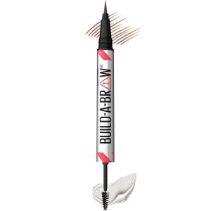 imageMaybelline BuildABrow 2in1 Brow Pen and Sealing Eyebrow Gel Eyebrow Makeup for RealLooking Fuller Brows Deep Brown 1 Count257 MEDIUM BROWN