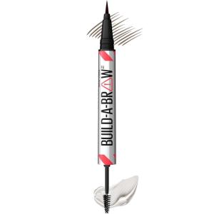 imageMaybelline BuildABrow 2in1 Brow Pen and Sealing Eyebrow Gel Eyebrow Makeup for RealLooking Fuller Brows Deep Brown 1 Count259 ASH BROWN