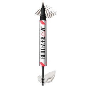 imageMaybelline BuildABrow 2in1 Brow Pen and Sealing Eyebrow Gel Eyebrow Makeup for RealLooking Fuller Brows Deep Brown 1 Count260 DEEP BROWN