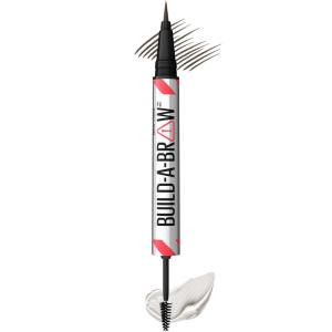 imageMaybelline BuildABrow 2in1 Brow Pen and Sealing Eyebrow Gel Eyebrow Makeup for RealLooking Fuller Brows Deep Brown 1 Count262 BLACK BROWN