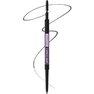 imageMaybelline Express Brow Ultra Slim Eyebrow Makeup Brow Pencil with Precision Tip and Spoolie for Defined Eyebrows Black Brown 1 Count264 BLACK