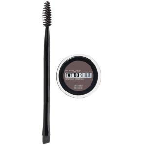 imageMaybelline TattooStudio Brow Pomade Long Lasting Buildable Eyebrow Makeup Ash Brown 1 Count378 ASH BROWN