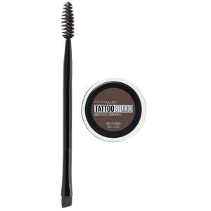 imageMaybelline TattooStudio Brow Pomade Long Lasting Buildable Eyebrow Makeup Ash Brown 1 Count380 DEEP BROWN