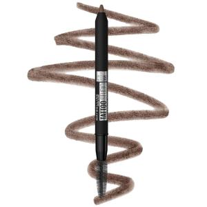 imageMaybelline TattooStudio Waterproof Eyebrow Pencil Sharpenable Longwear Long Lasting Pigmented Eyebrow Pencil for Defined Brows Blonde 1 Count257 MEDIUM BROWN