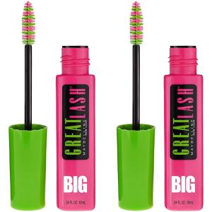 imageMaybelline Great Lash BIG Washable Mascara Volumizing Thickening Lengthening Mascara Blackest Black 1 CountVery Black