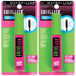 imageMaybelline Great Lash Clear Mascara Conditioning Formula for Lashes and Eyebrows for a Natural Eye Makeup Look 2 CountWaterproof Brownish Black