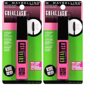 imageMaybelline Great Lash Lots Of Lashes Washable Mascara Volumizing Thickening and Curling Mascara Very Black 1 CountWashable Blackest Black