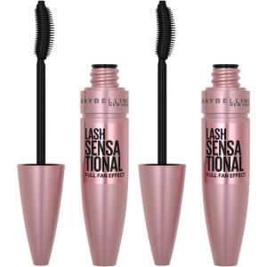imageMaybelline Lash Sensational Washable Mascara Lengthening and Volumizing for a Full Fan Effect Blackest Black 1 CountBlackest Black
