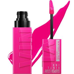 imageMaybelline Super Stay Vinyl Ink Longwear NoBudge Liquid Lipcolor Makeup Highly Pigmented Color and Instant Shine Cheeky Rose Nude Lipstick 014 fl oz 1 Count150 STRIKING