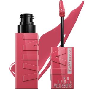imageMaybelline Super Stay Vinyl Ink Longwear NoBudge Liquid Lipcolor Makeup Highly Pigmented Color and Instant Shine Cheeky Rose Nude Lipstick 014 fl oz 1 Count160 SULTRY