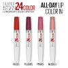 imageMaybelline Super Stay 24 2Step Liquid Lipstick Makeup Long Lasting Highly Pigmented Color with Moisturizing Balm All Night Apricot Nude Orange 1 Count010 RELIABLE RASPBERRY