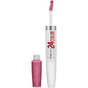 imageMaybelline Super Stay 24 2Step Liquid Lipstick Makeup Long Lasting Highly Pigmented Color with Moisturizing Balm All Night Apricot Nude Orange 1 Count100 VERY CRANBERRY