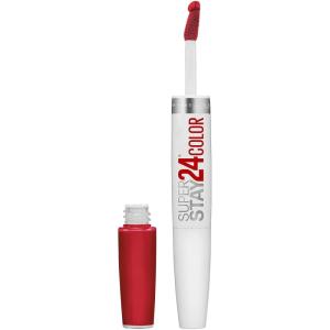 imageMaybelline Super Stay 24 2Step Liquid Lipstick Makeup Long Lasting Highly Pigmented Color with Moisturizing Balm All Night Apricot Nude Orange 1 Count310 OPTIC RUBY