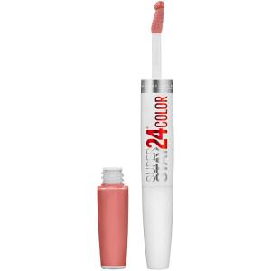imageMaybelline Super Stay 24 2Step Liquid Lipstick Makeup Long Lasting Highly Pigmented Color with Moisturizing Balm All Night Apricot Nude Orange 1 Count235 LOADED LATTE