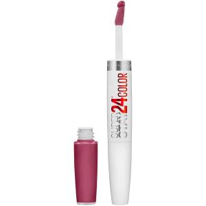 imageMaybelline Super Stay 24 2Step Liquid Lipstick Makeup Long Lasting Highly Pigmented Color with Moisturizing Balm All Night Apricot Nude Orange 1 Count0 RELENTLESS RUBY