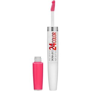 imageMaybelline Super Stay 24 2Step Liquid Lipstick Makeup Long Lasting Highly Pigmented Color with Moisturizing Balm All Night Apricot Nude Orange 1 Count215 PINK GOES ON